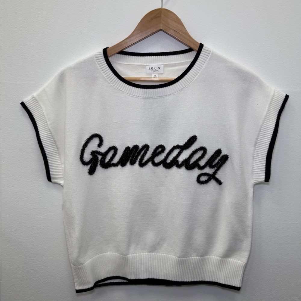 Le Lis White Gameday Sweater